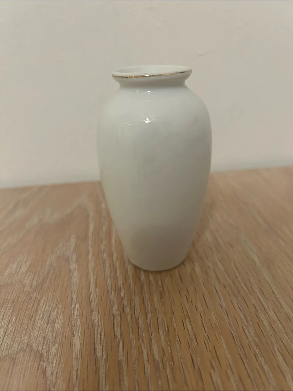 White Floral Vase with Pink Peony Design